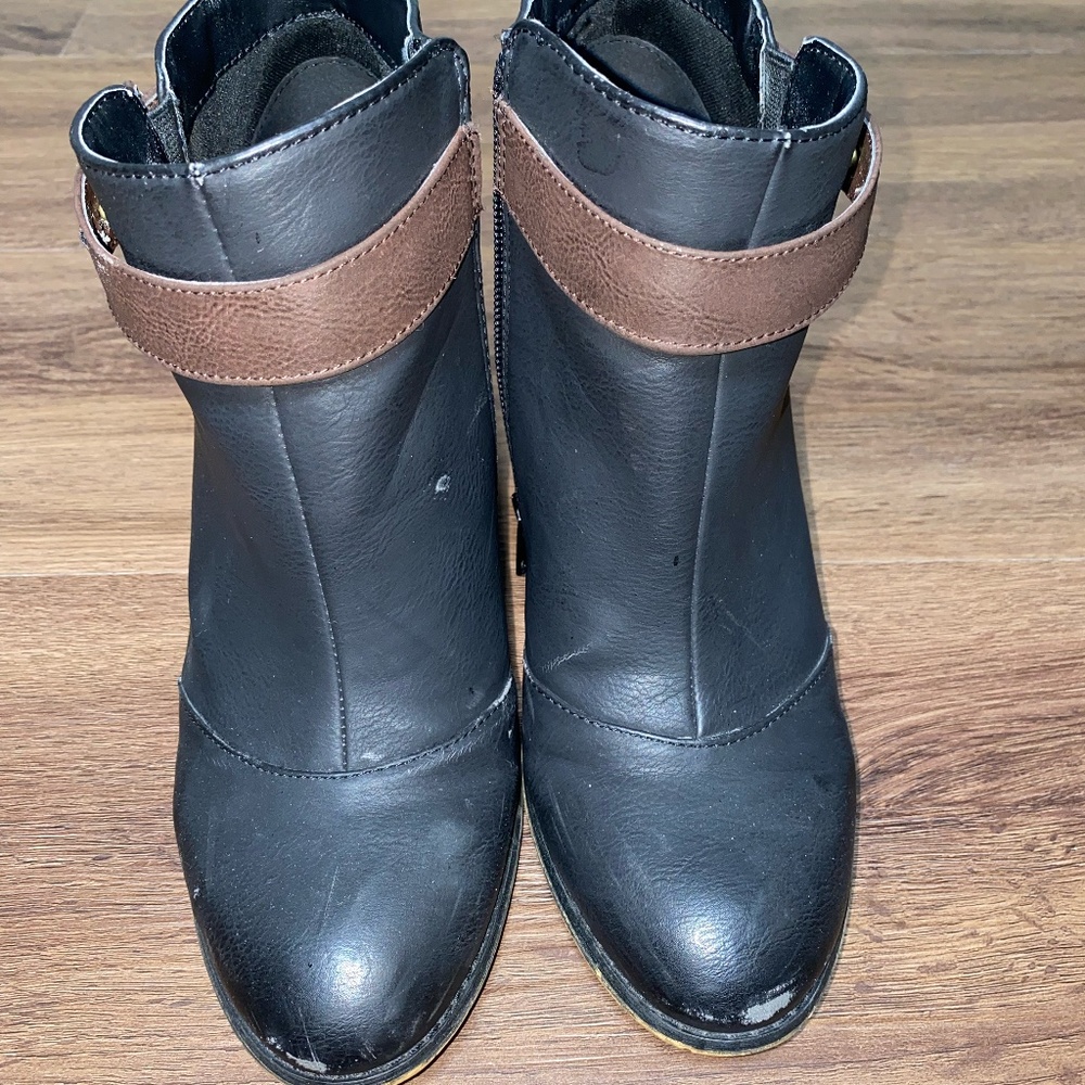 Black and Brown Booties